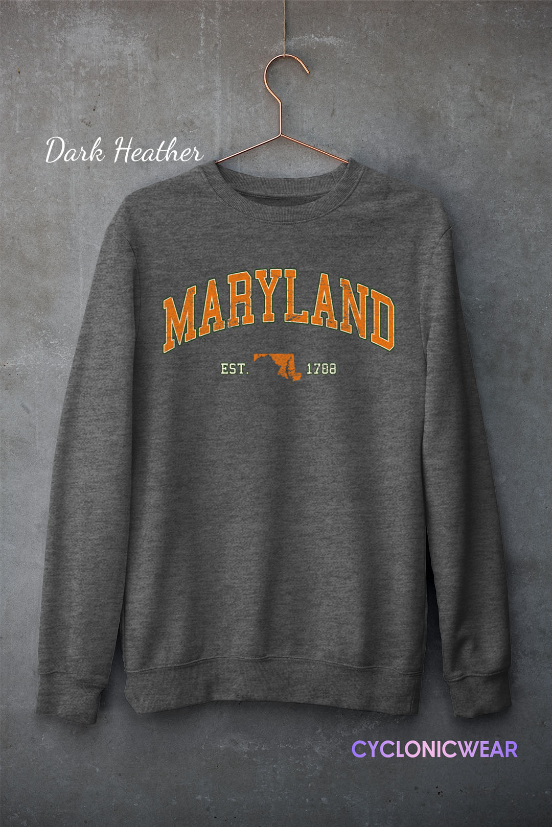 Vintage Style Maryland Sweatshirt