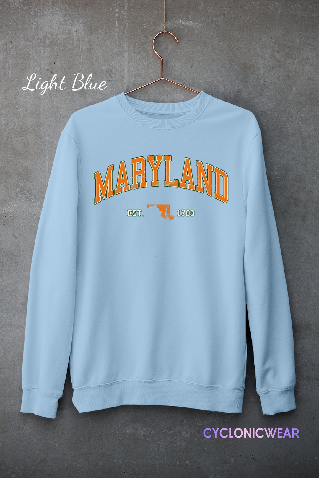 Vintage Style Maryland Sweatshirt