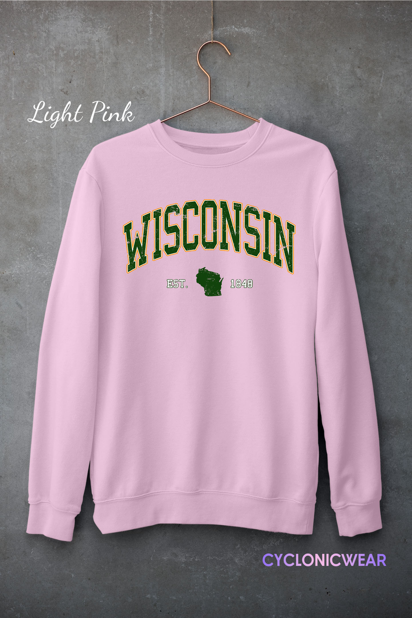 Vintage Wisconsin Sweatshirt Wisconsin Unisex Sweater Wisconsin