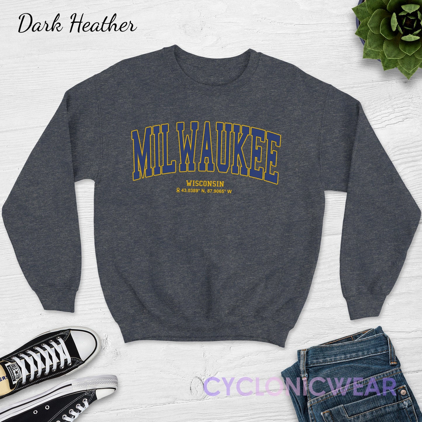 Milwaukee Wisconsin College Sweatshirt, Milwaukee College Apparel, East Coast Sweatshirt, USA Gift