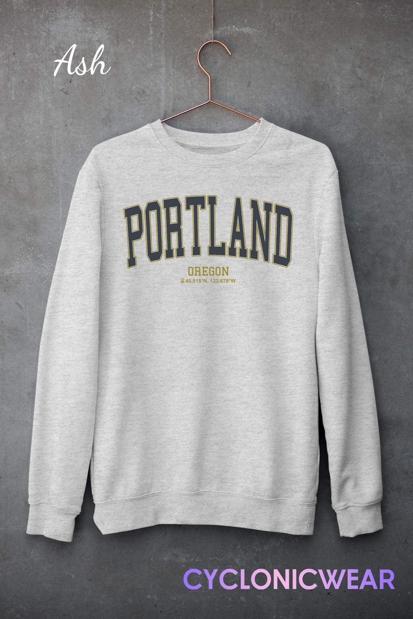 Portland Oregon College Sweatshirt, Vintage Style Sweater, West Coast Sports Sweatshirt, USA City Gift