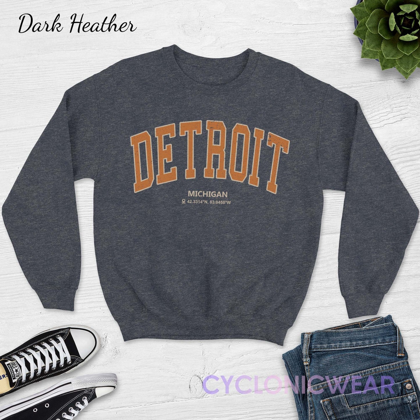 Detroit Michigan Sweatshirt, Detroit College Sweatshirt, Retro Detroit Sweatshirt, Detroit Student Gift, Detroit Sports Sweater