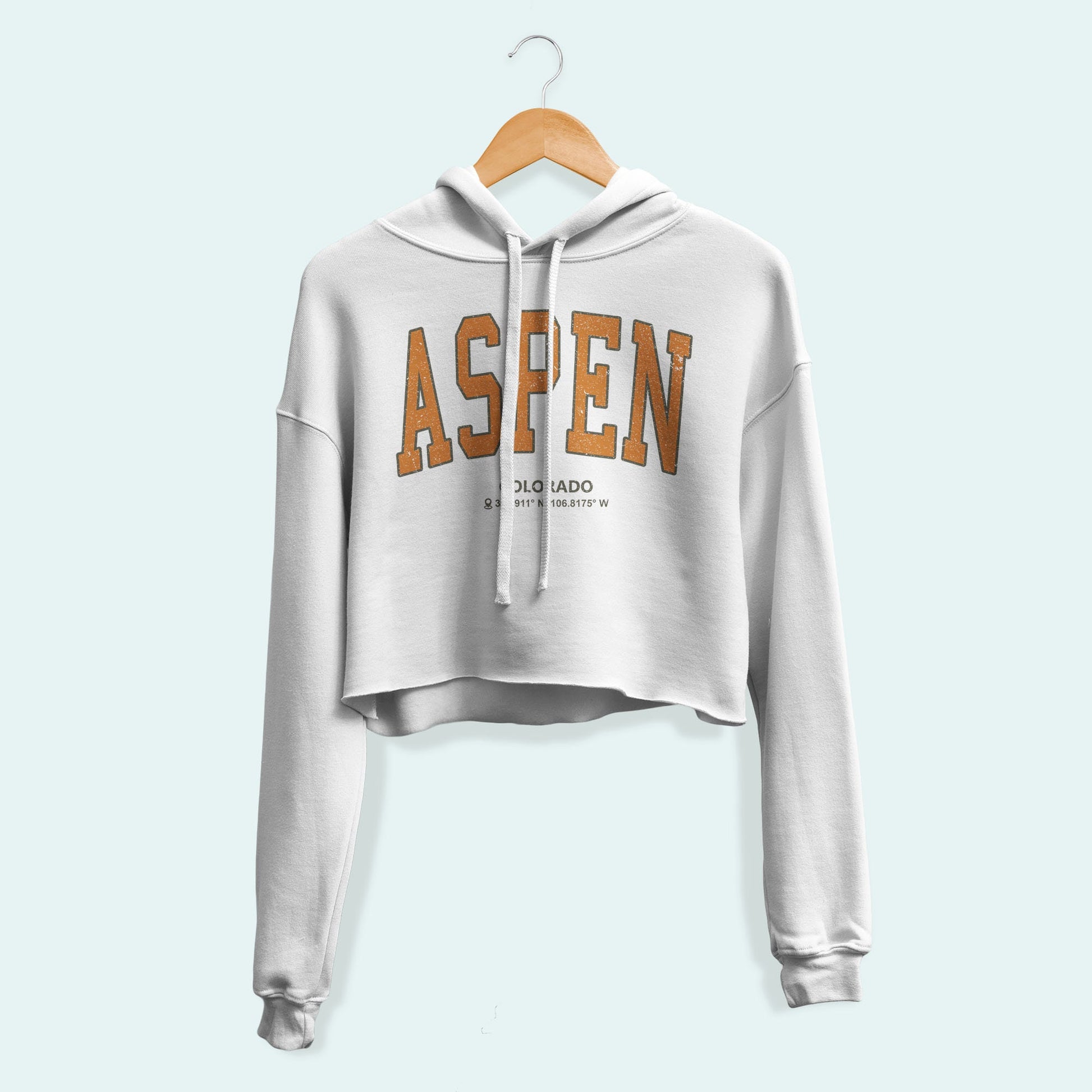 Aspen Colorado Crop Hoodie, Colorado College Sweatshirt, Aspen Vacation Gift, Colorado Student Sweater