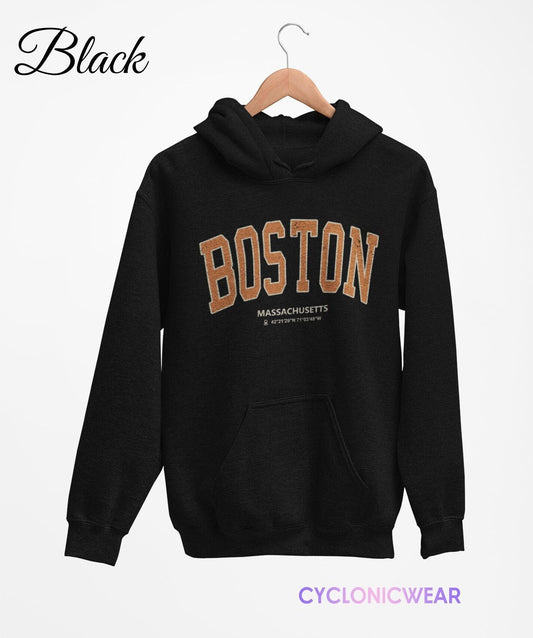 Boston Massachusetts College Hoodie, Vintage Style Hoodie, University Sweatshirt, Boston Retro Sweatshirt, USA Hoodie, East Coast Hoodie