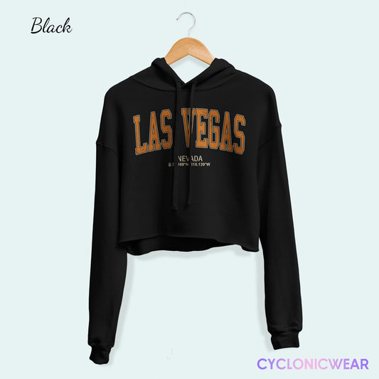 Las Vegas Nevada Crop Hoodie, College Crop Sweatshirt, Las Vegas Vacation Gift, Nevada Student Sweater