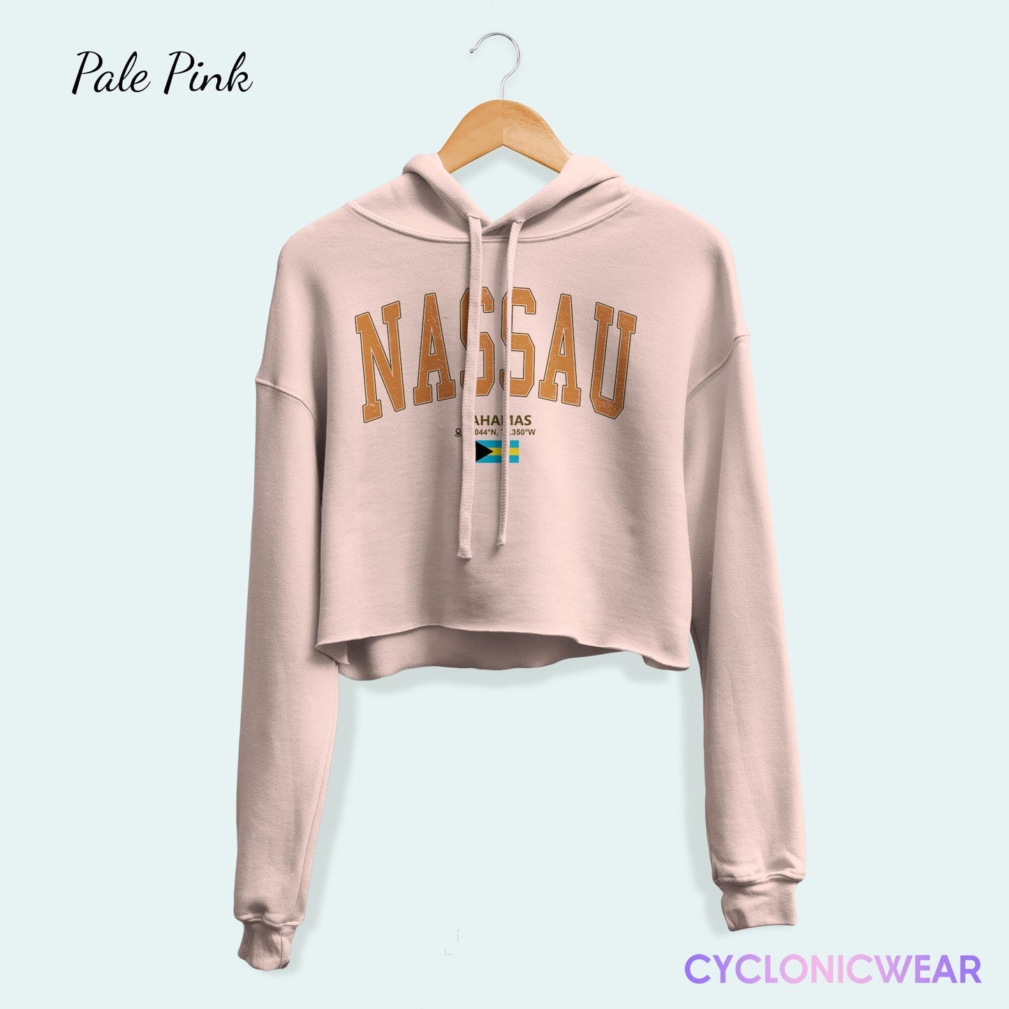 Nassau Bahamas Crop Hoodie, Nassau Vacation Sweatshirt, Bahamas Vacation Gift, Bahamas Student Sweater