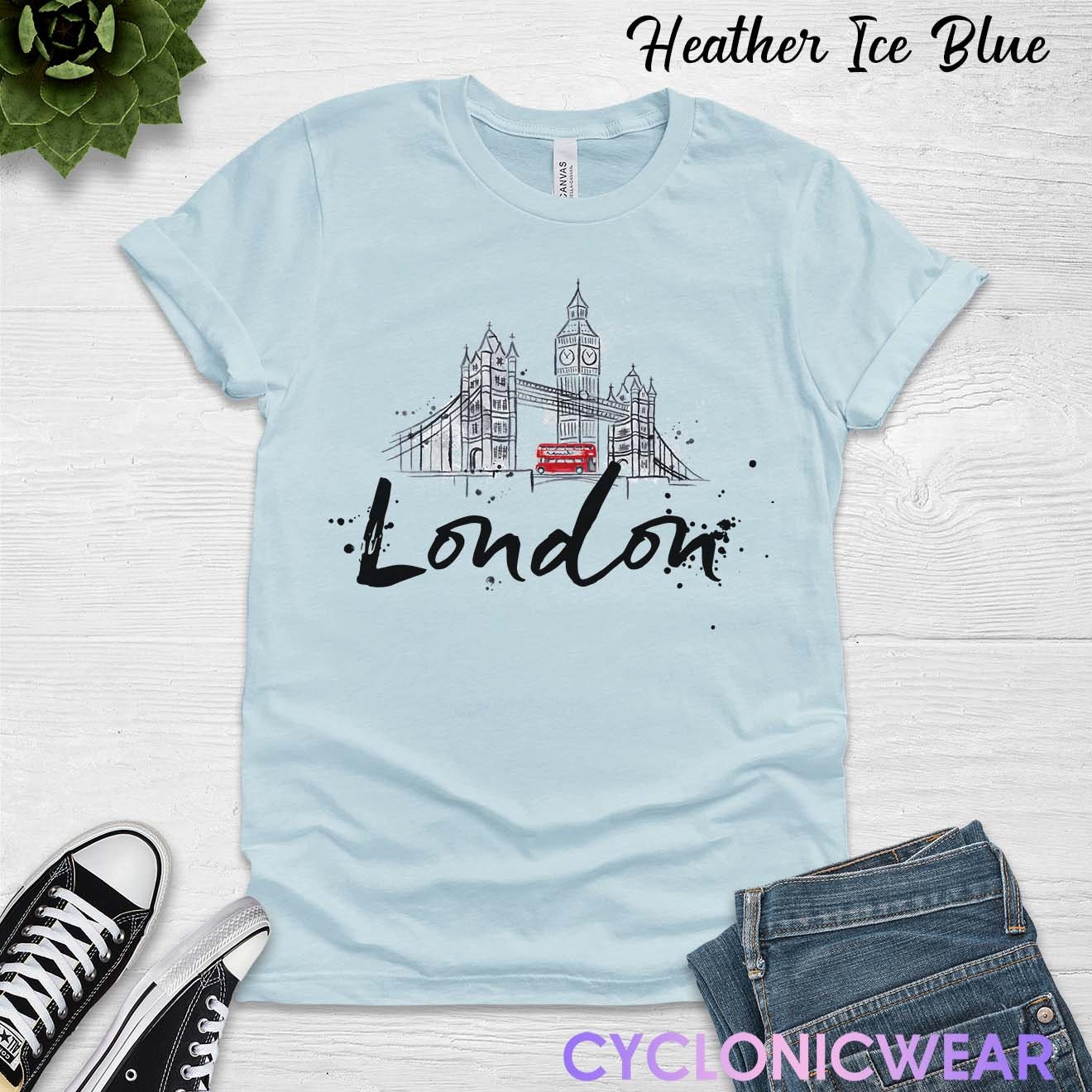 London Skyline Shirt, London Gift, London Tourist Gift, London Bridge, UK Gift, Europe Vacation