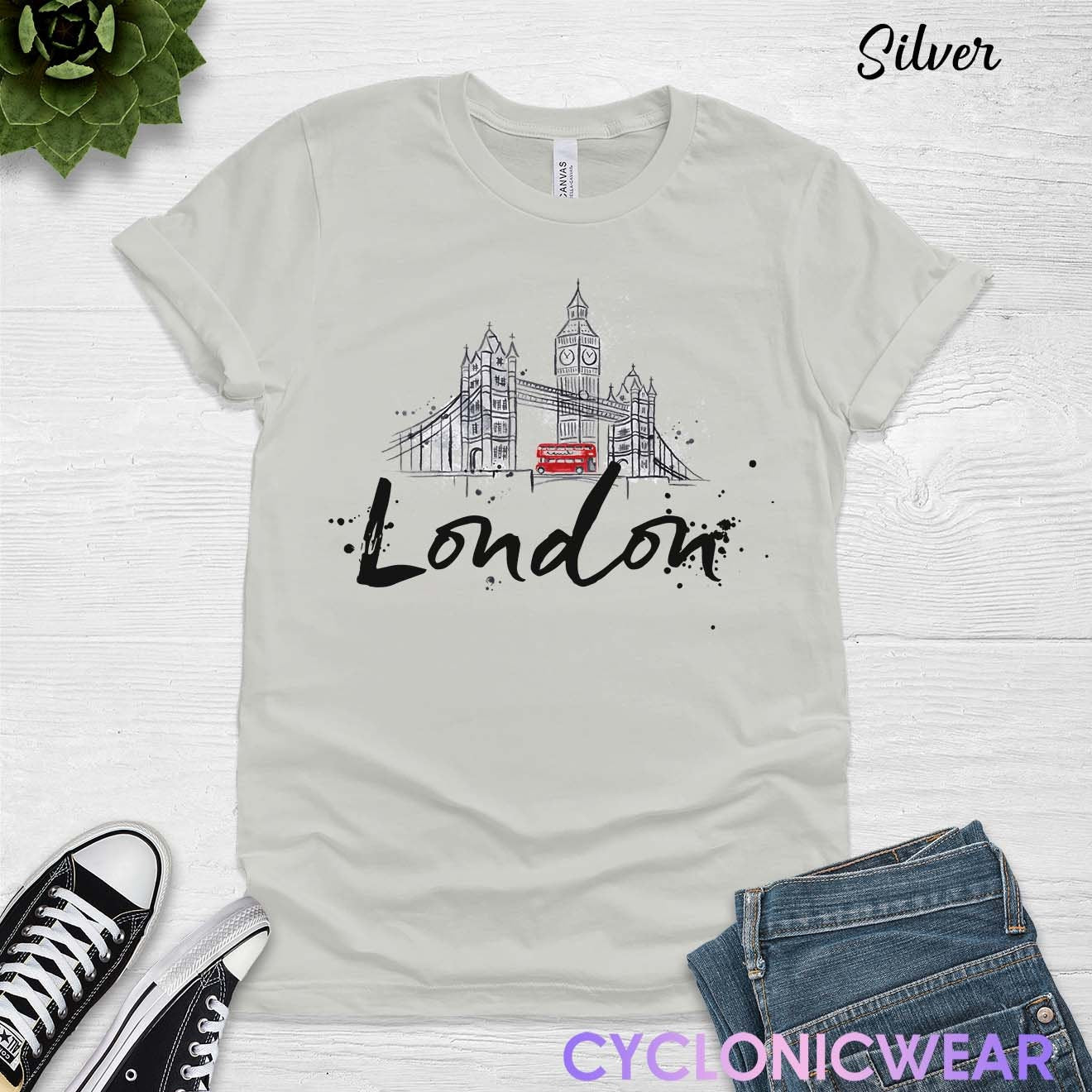London Skyline Shirt, London Gift, London Tourist Gift, London Bridge, UK Gift, Europe Vacation