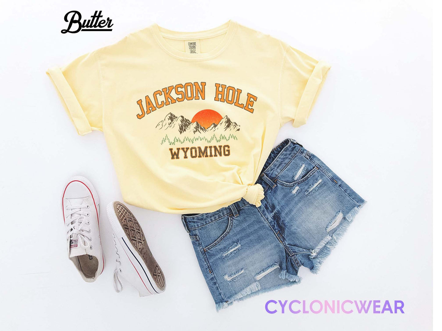 Jackson Hole Comfort Colors Shirt, Vintage Style Shirt, Retro Jackson Hole Tee, Mountain Travel Gift, Jackson Vacation Gift, Summer Shirt