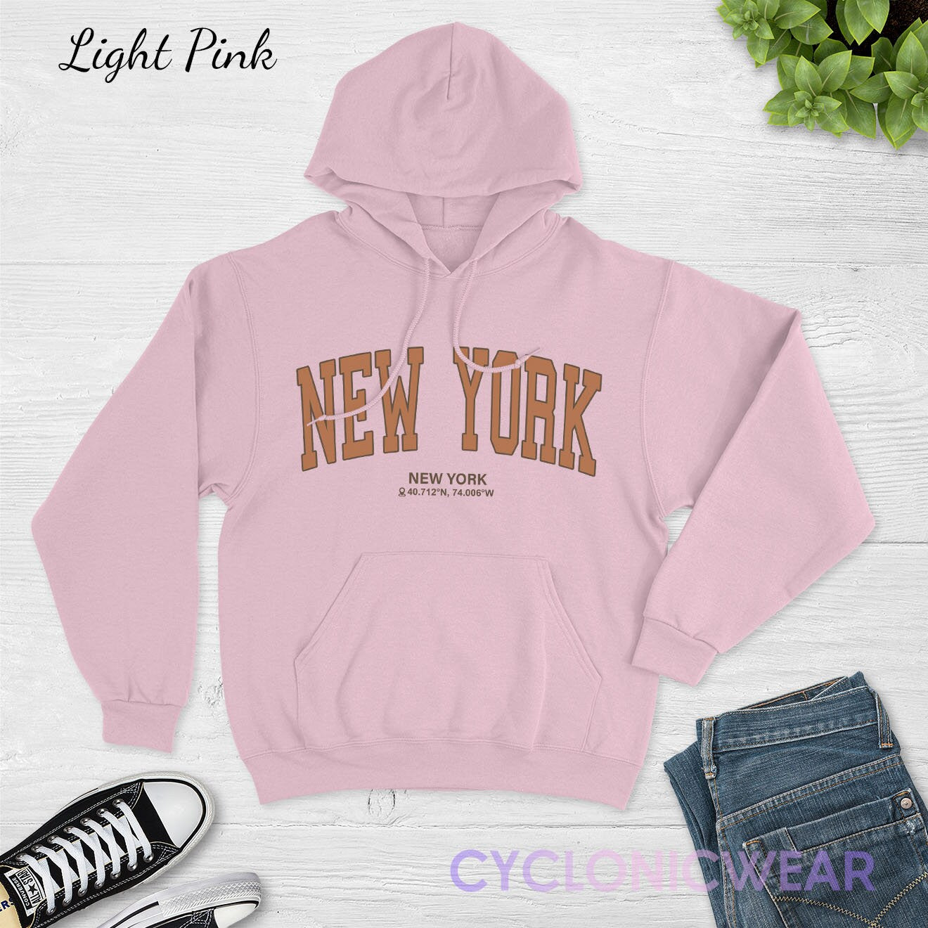 New York College Hoodie Vintage Style College Hoodie NYC Vacation Gift New York Sweatshirt New York Fan Sweater