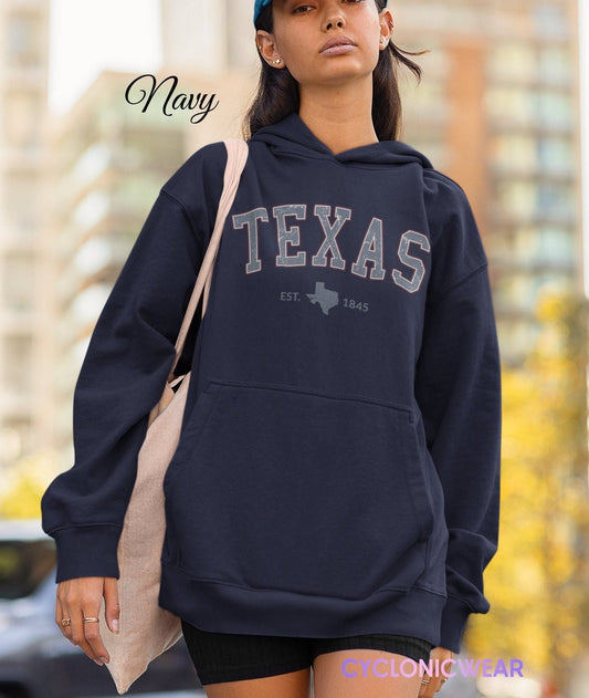 Texas College Hoodie, Vintage Style Texas Sweatshirt, USA Vacation Gift, Texas Fan Sweater