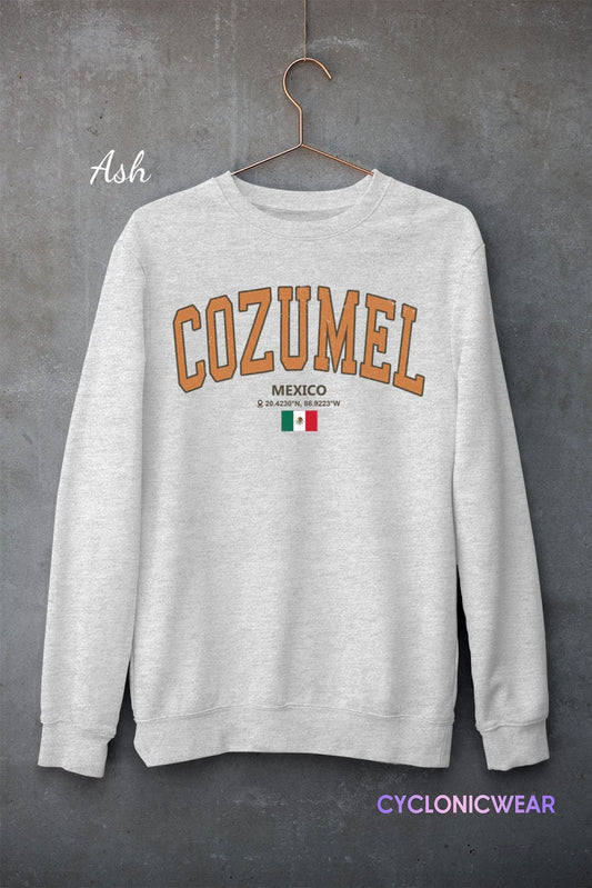Cozumel Mexico Vintage Style Sweatshirt, Mexico Vacation Sweater, Beach Family Vacation, Mexico Travel Gift, Cozumel Unisex Sweatshirt