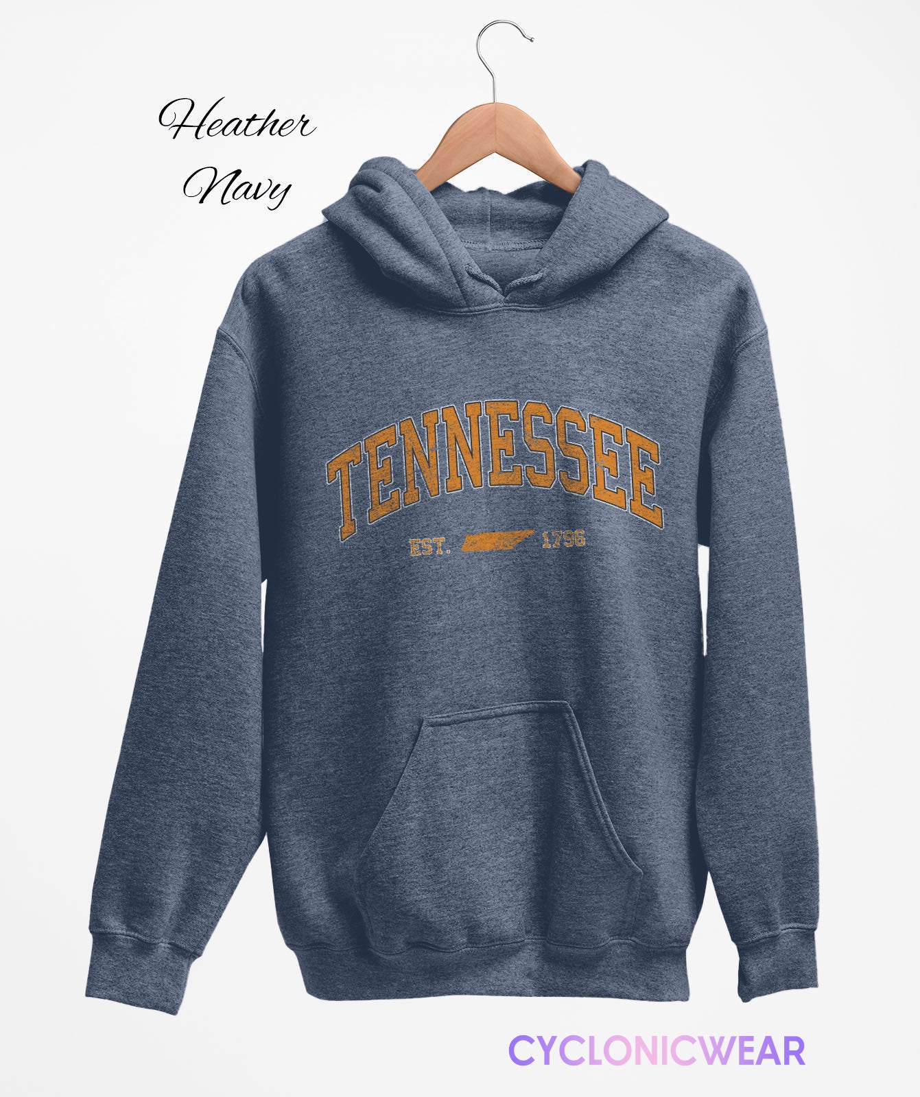 Vintage Tennessee Unisex Hoodie, Gift for Tennessee University