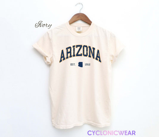 Vintage Arizona Comfort Colors Shirt, Arizona Travel Gift, Arizona State Shirt, Retro Style Shirt, Sports Fan Gift, University Student Gift