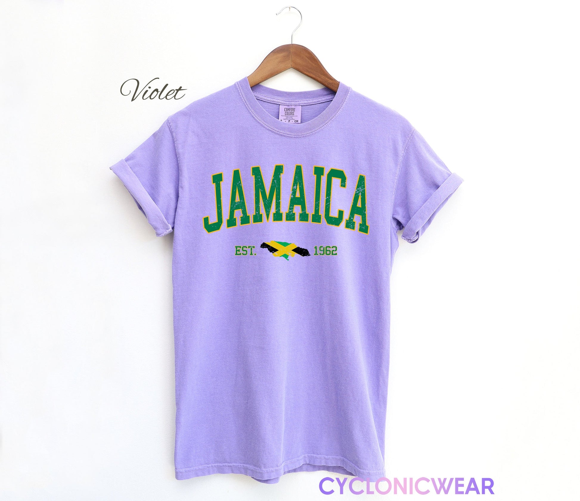 Vintage Jamaica Comfort Colors Unisex Shirt, Caribbean Travel Gift, Comfort Colors Summer Trendy Tee, University Student Graduation Gift