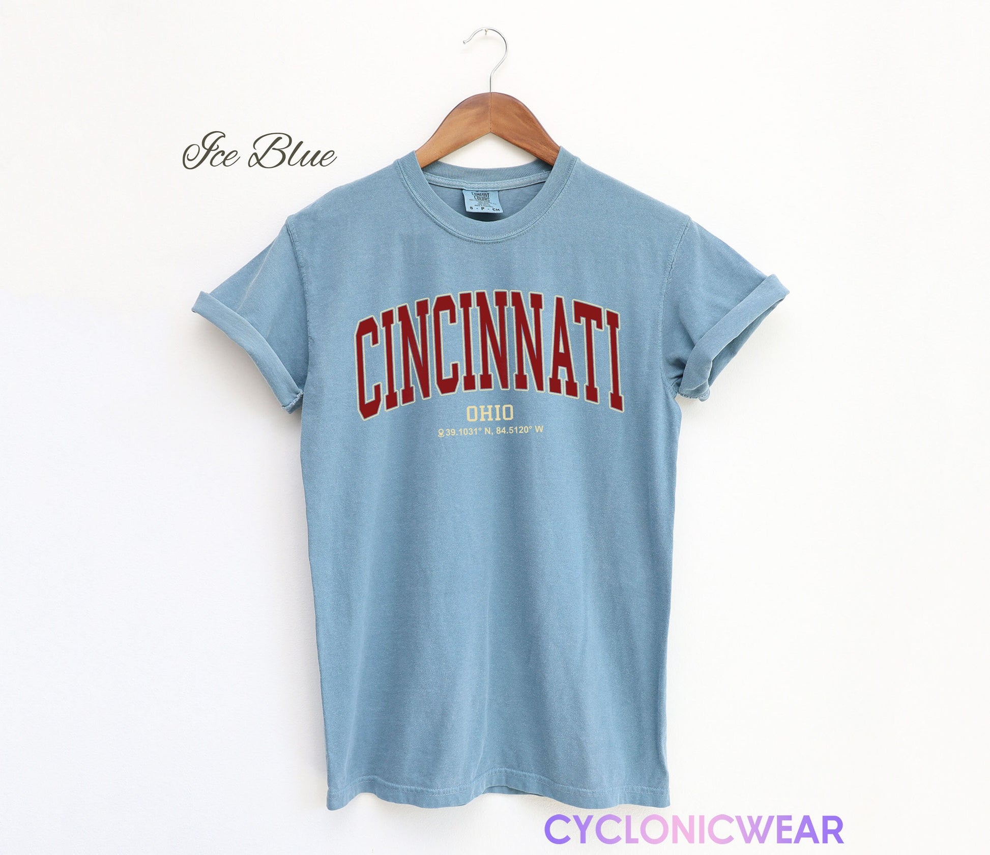 Vintage Cincinnati GPS Comfort Colors Unisex Shirt, USA Travel Gift, T –  cyclonicwear