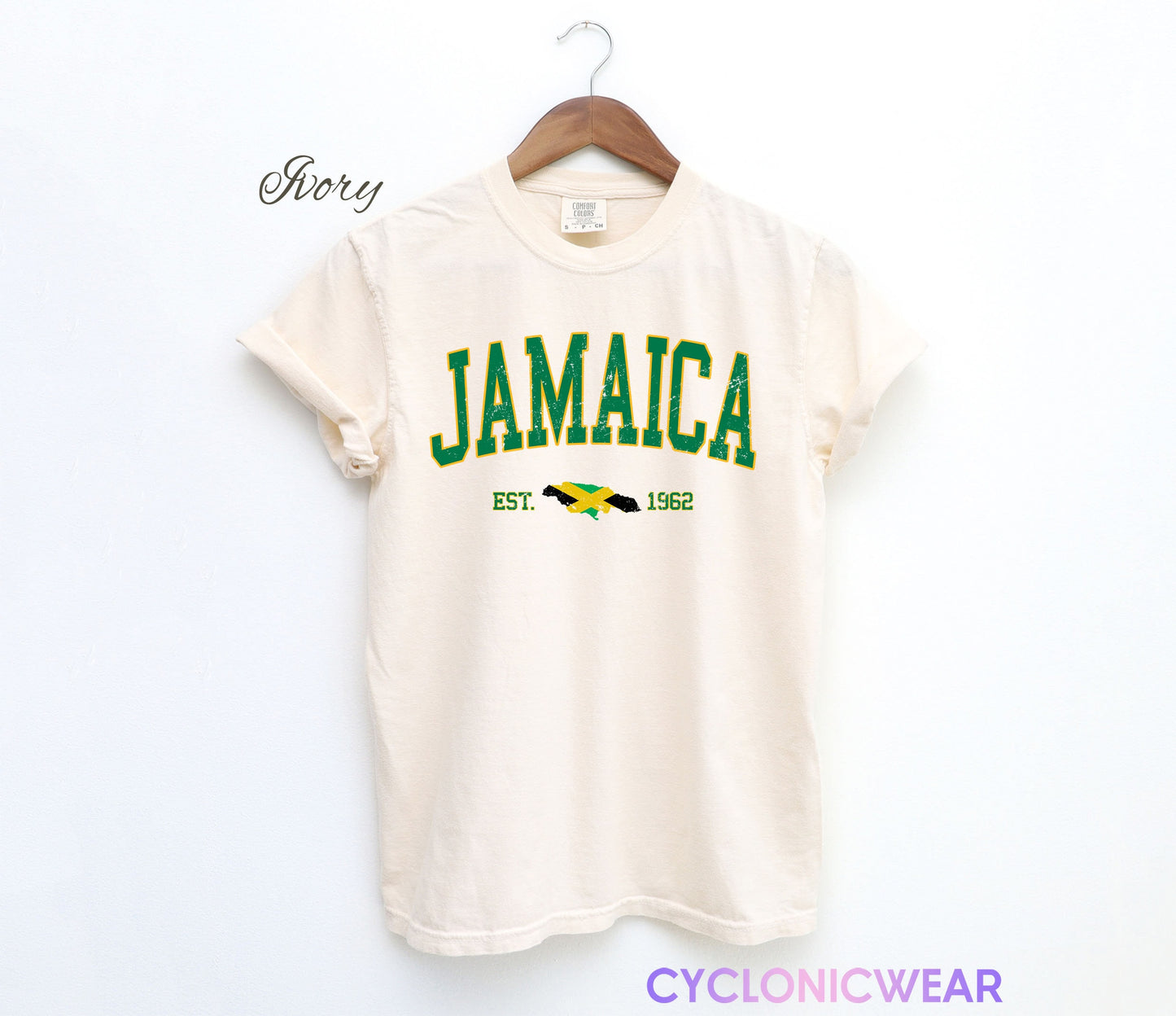 Vintage Jamaica Comfort Colors Unisex Shirt, Caribbean Travel Gift, Comfort Colors Summer Trendy Tee, University Student Graduation Gift